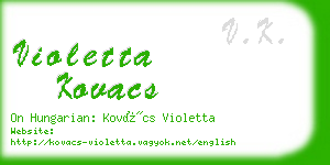 violetta kovacs business card